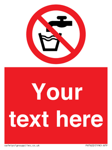 Custom prohibition not drinking water